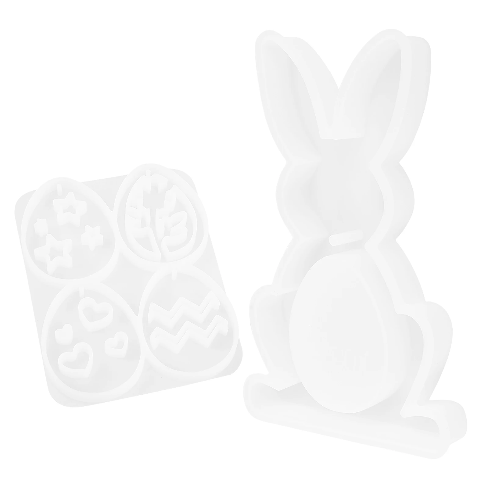

Easter Bunny Silicone Mold Set 1 Set Rabbit Molds Ideal for Crafts Diy Tools Safe Material Versatile Applications Egg Shaped