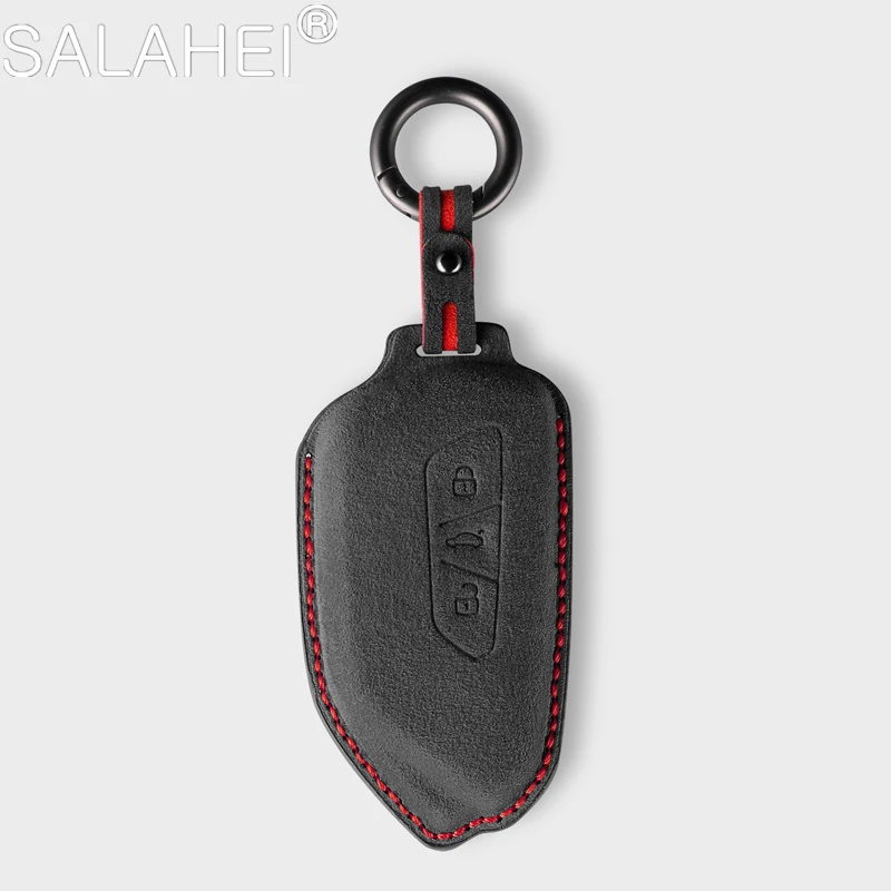 

Suede Leather Car Key Case Cover Holder for VW Volkswagen Golf 8 MK8 2020 For Skoda Octavia For Seat Shell Key Accessories