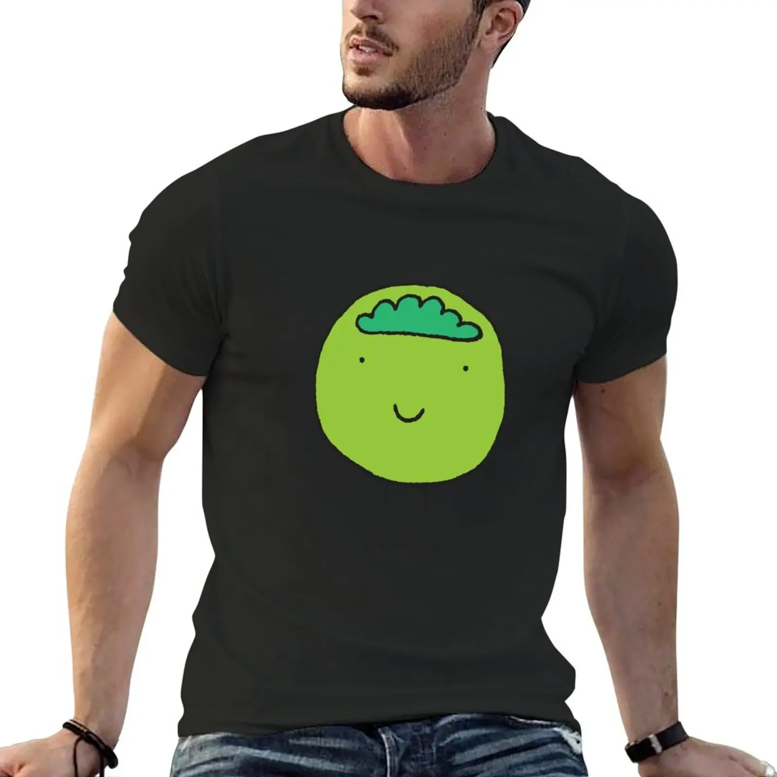 

Pea Brain - Cute Doodle T-Shirt plus sizes oversizeds blue archive t shirts for men pack