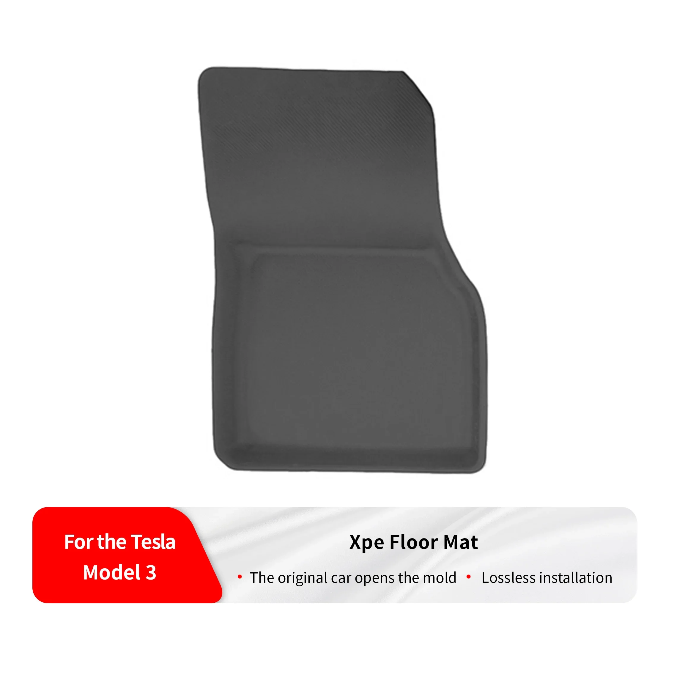 Suitable for 2021-2024 Tesla  model Y xpe diagonal passenger seat mat with burr bottom anti slip design
