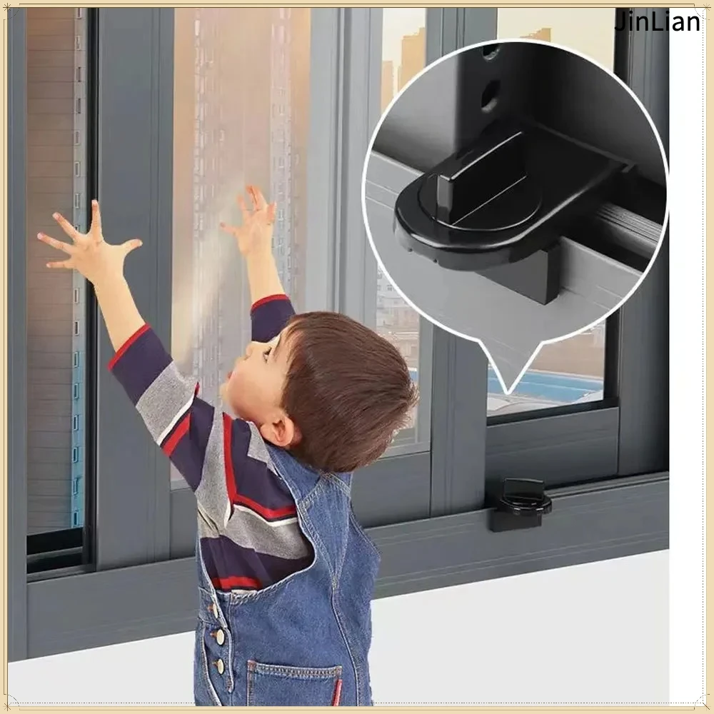 Alloy Sliding Door Window Safety Lock Adjustable Security Door Locks Anti-theft Protection Lock Home Safety Latches
