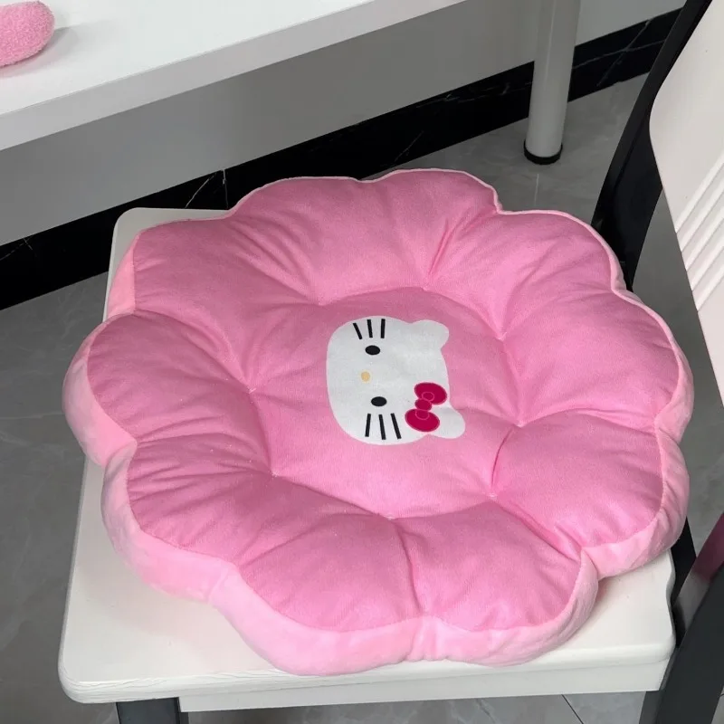 산리오 헬로 키티 시트 쿠션, 만화 꽃 소프트 시트 패드, 창문 엉덩이 쿠션, 가정 사무실 컴퓨터 의자 매트, 침실 베개