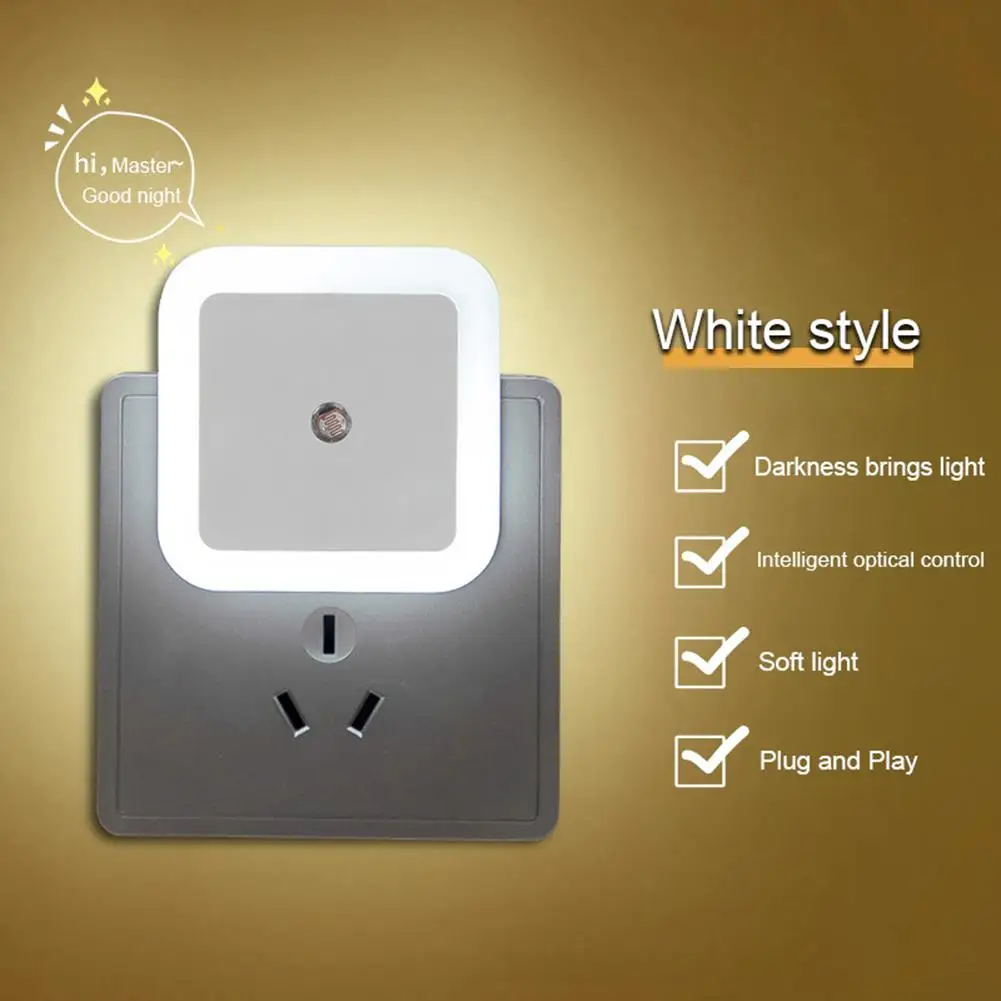 LED Plug-in Motion Sensor Light Wall Night Lamp Light Mini Novelty Square Bedroom lamp For Living Room Baby Gift Romantic Lights