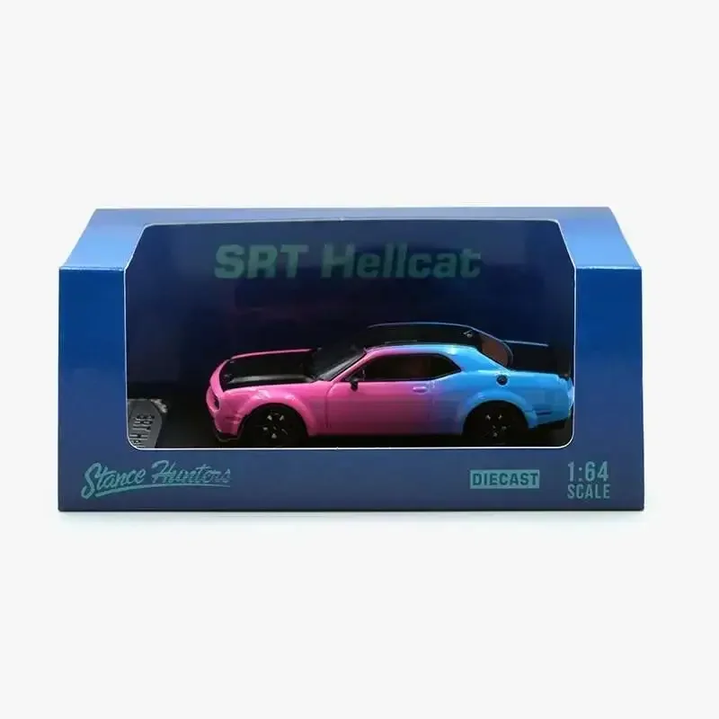 

SH в наличии 1:64 Challenger SRT Hellcat, модель автомобиля, игрушки с открытым капюшоном, литая под давлением диорама, охотники за столбами