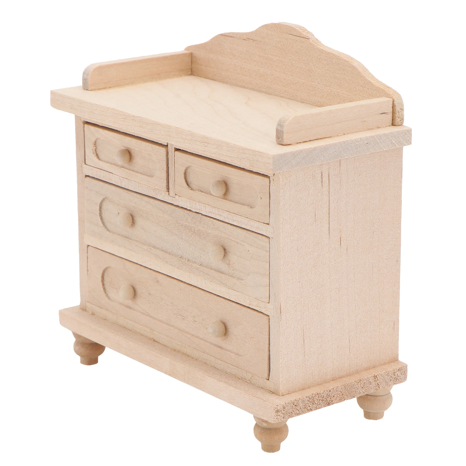 House Cabinet Mini Furniture Collector Model Toy Room Accessory Simulation Wooden
