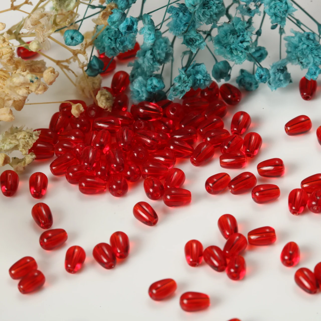 Best Sell Tear Drop Shape Beads Glass Beads 4x6MM Loose Spacer Round Beads For Jewelry Making DIY 13 Colors Various Colors