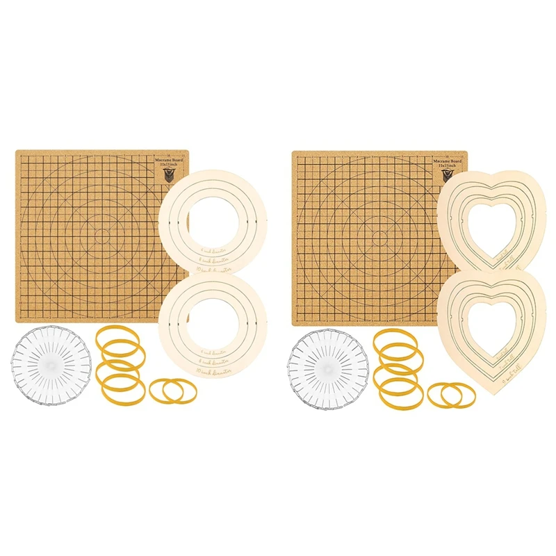 ABVA-Macrame Board And Pins, 12X12 In Macrame Project Board, Macrame Craft Board For Braiding Bracelet Scarves Craft