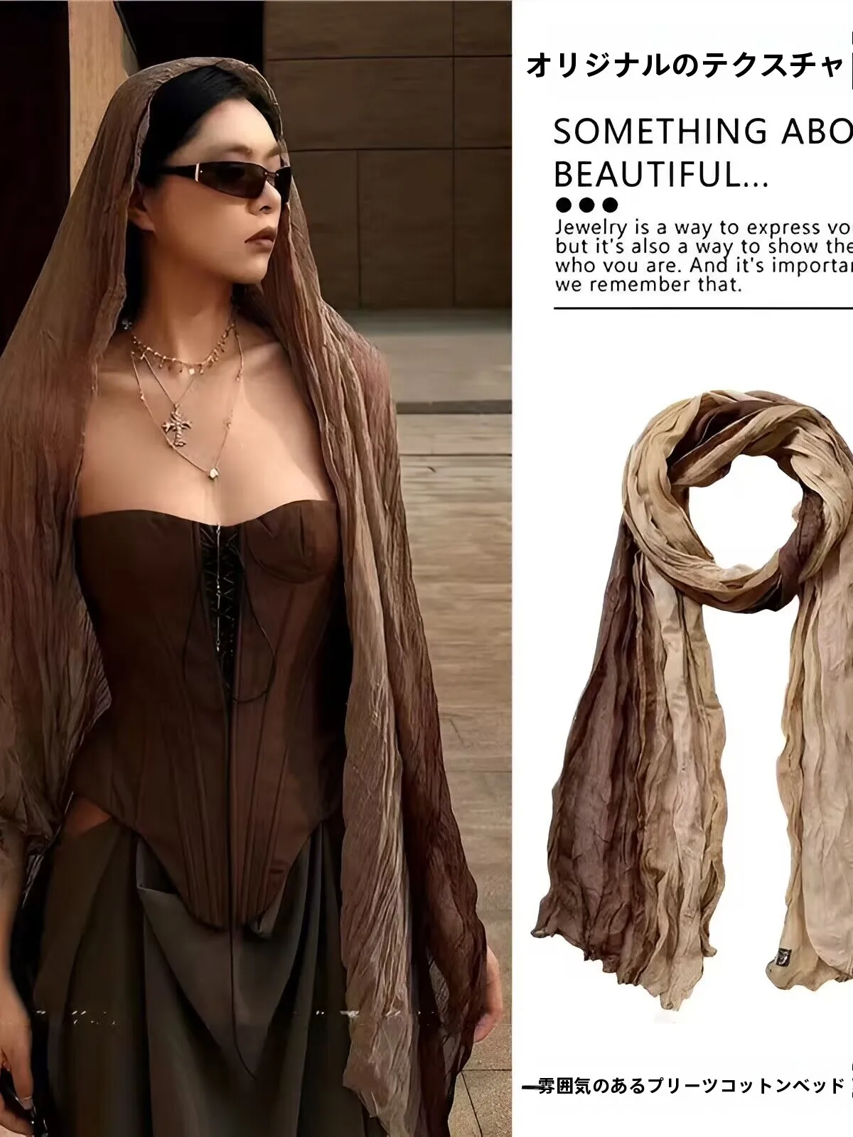 lenco-plissado-feminino-marrom-de-algodao-e-linho-para-viagem-no-deserto-lenco-de-cabeca-estilo-dunhuang-protecao-solar-moda-Etnica