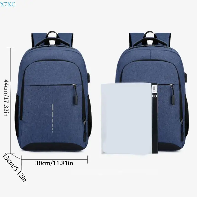 X7XC Backpack Large Capacity Pack with Reflective Strips for College Travel School