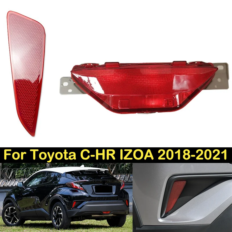 DECHO Rear Foglight For Toyota C-HR CHR IZOA 2018 2019 2020 2021 rear bumper foglight foglamp fog light fog lamp Brake lights