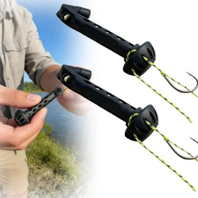    Enhebrador de Moscas Magnético Portátil, Enhebrador de Línea de Pesca Multifuncional Ligero para Montar Fácilmente Moscas Pequeñas en el Agua