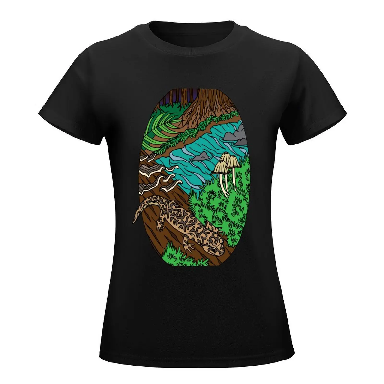 California Giant Salamander (Dicamptodon ensatus) T-Shirt cute clothes summer top Womens clothing