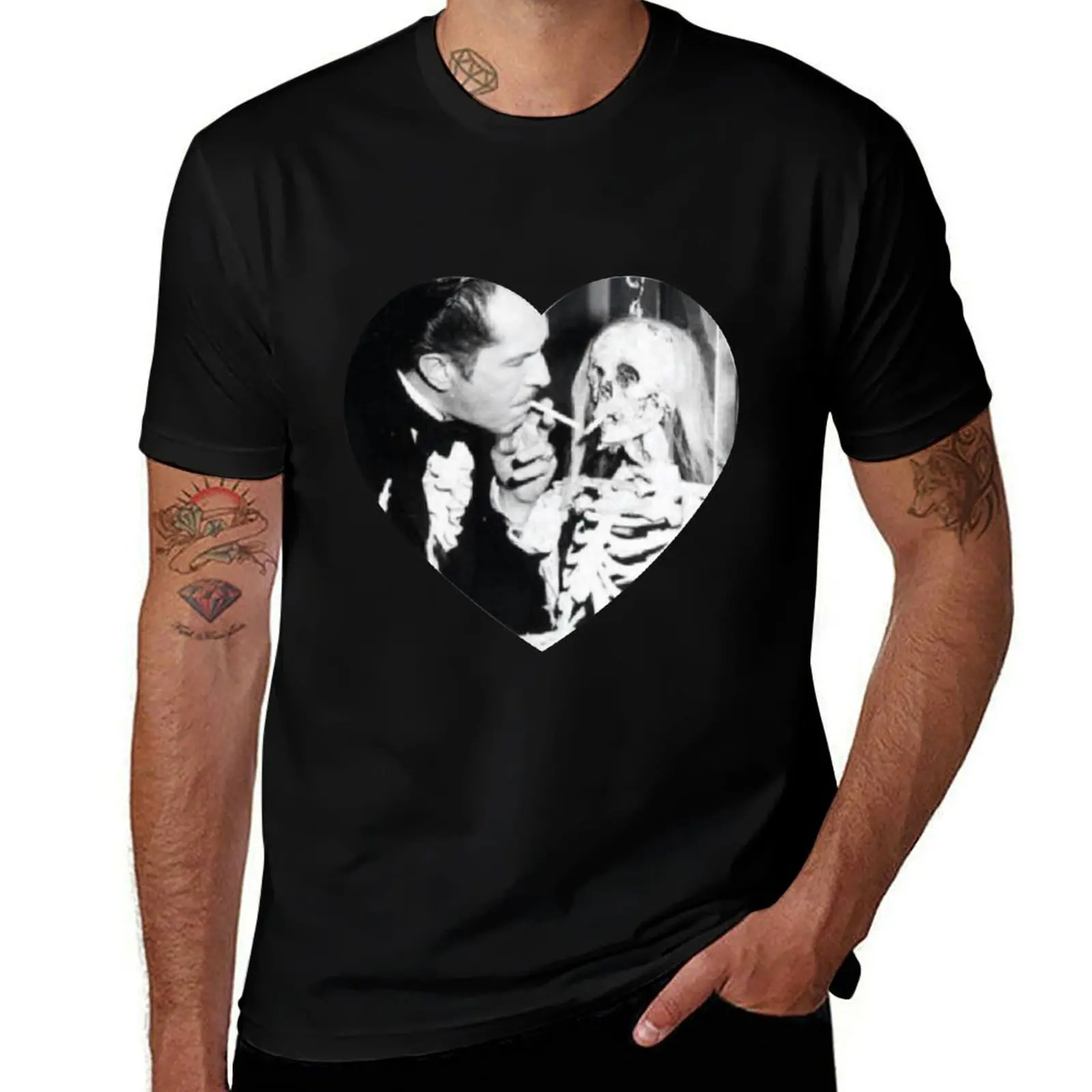 

Vincent Price heart T-Shirt t shirts for man pack cotton man t shirt graphic T-Shirt