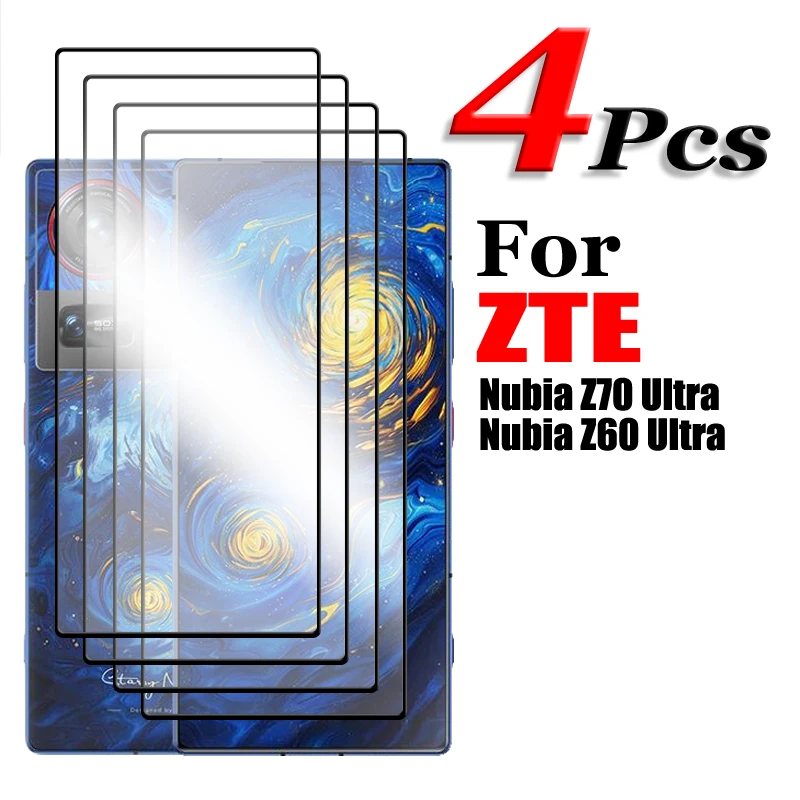 2/3/4PCS For ZTE Nubia Z70 Ultra 5G Tempered Glass For Nubia Z60 Z70 Ultra Screen Protector HD Full Cover Glue Protective Glass