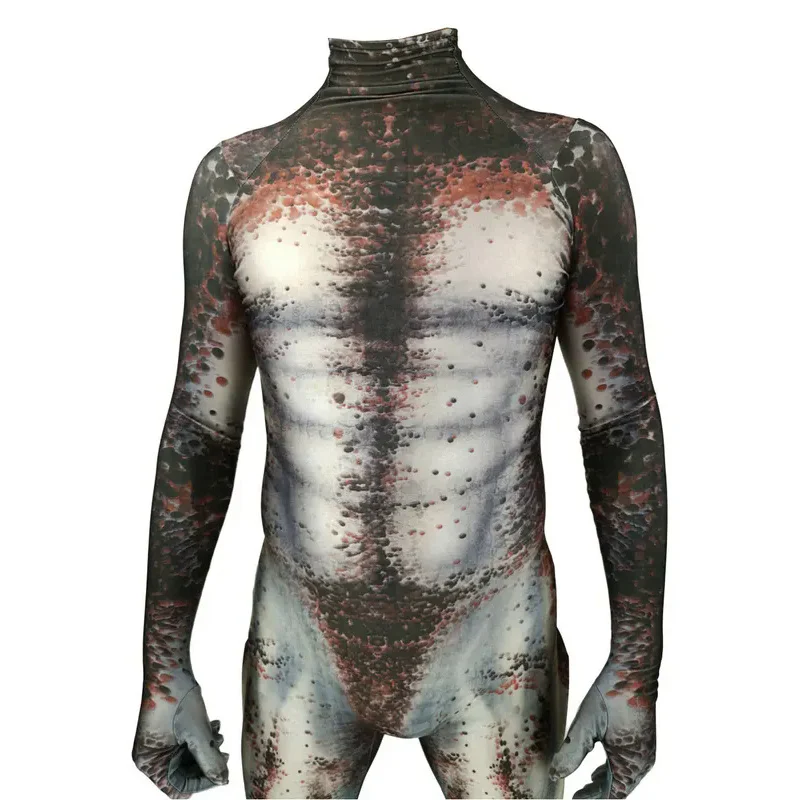 Bodysuit predador de super-heróis para adultos e crianças, Halloween Cosplay Traje Zentai básico, macacões masculinos