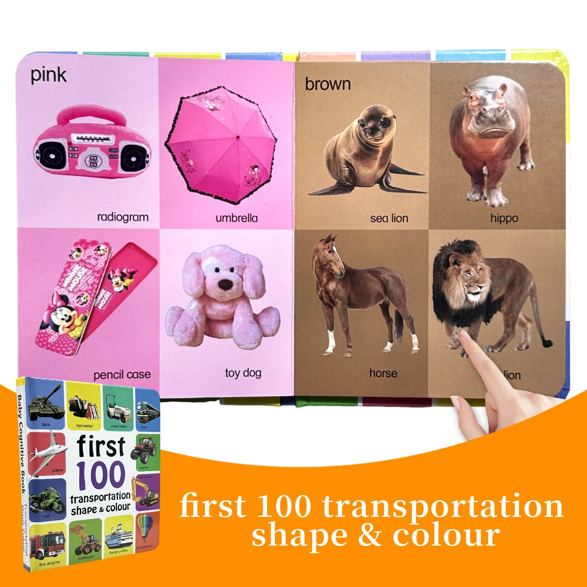 First 100 Transportation, Shape & Colour Learning Cards for Babies