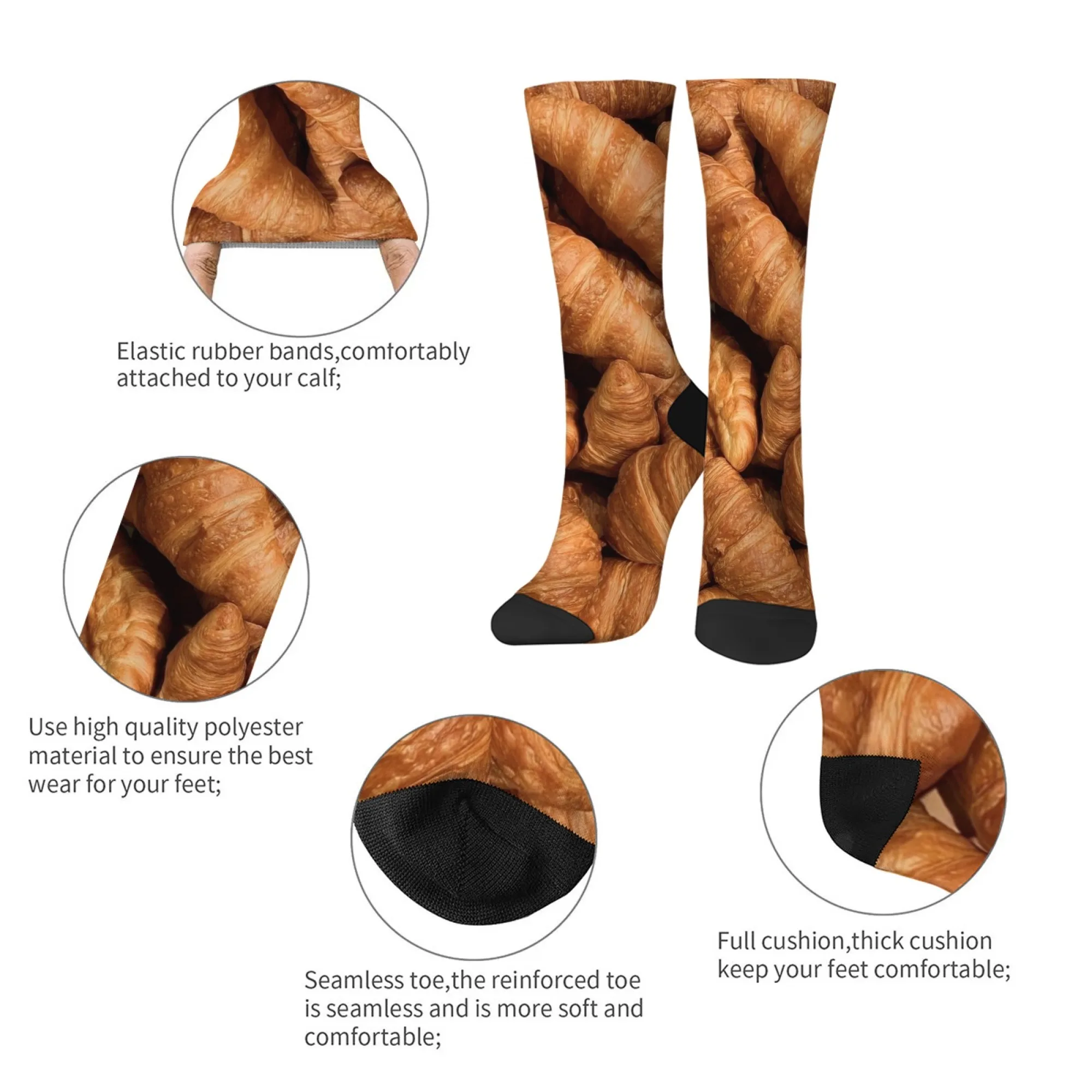 الجدة الكرواسون الرجال الجوارب مضحك سعيد الرجال الجوارب مجنون التصميم الإبداعي الشارع الهيب هوب الرجعية الاتجاه الجوارب هدية حفلة عادية #4