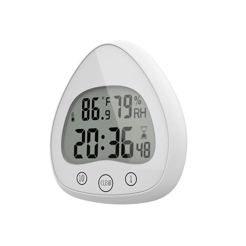 Tipo copo de sucção do banheiro temperatura e umidade temporizador alarme, cozinha em casa temporizador criativo, toda a máquina é à prova dwaterproof água