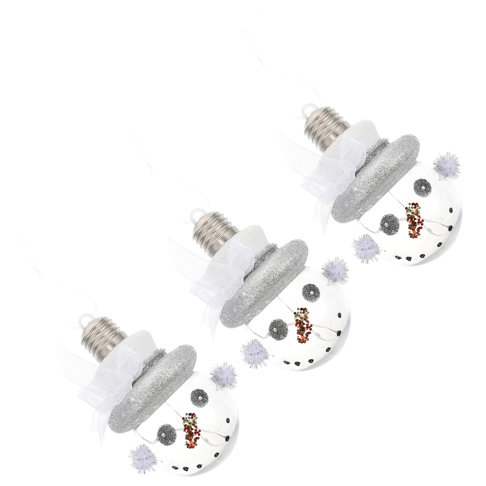 

3pcs Luminous Luminous Christmas Balls Christmas Tree Hanging Decor Glowing Xmas Balls Holiday Party Xmas Pendant Decoration