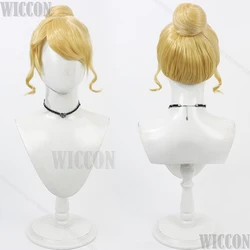 Cinderella Wig for Adult Princess Cosplay Wigs Blonde Wigs with Buns Cinderella Updo Hair RolePlay Halloween Costume Customized