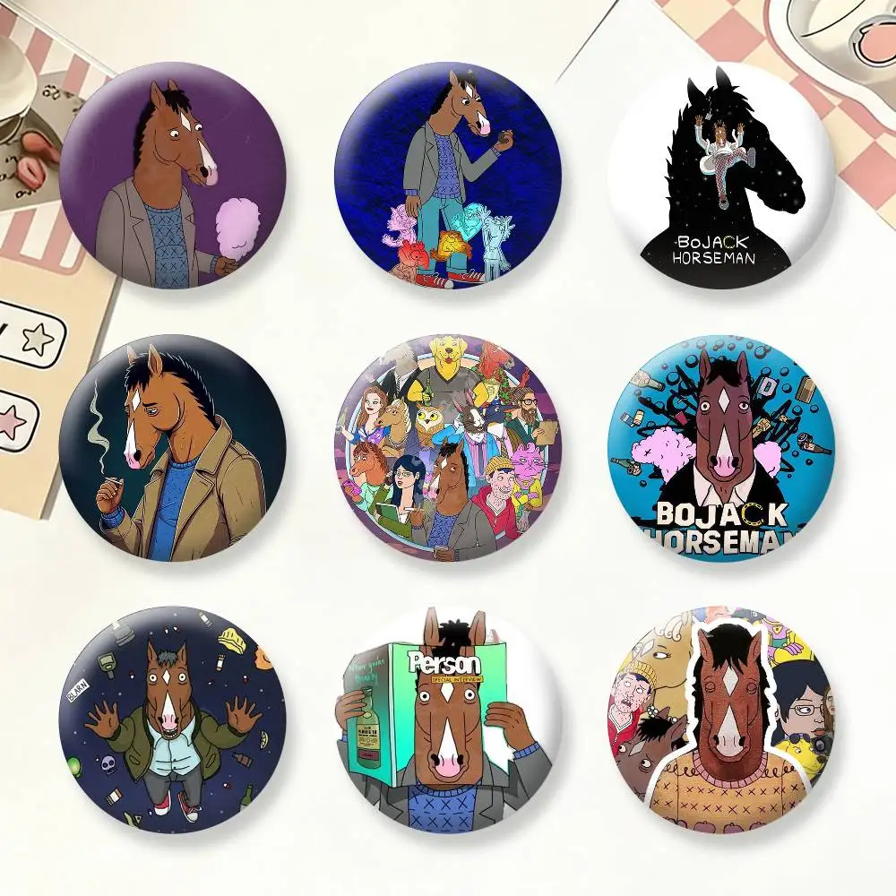 

B-BoJack Horsemans Button Pins Backpack Clothing Decor Brooch Badge Jewelry Gifts for Kids