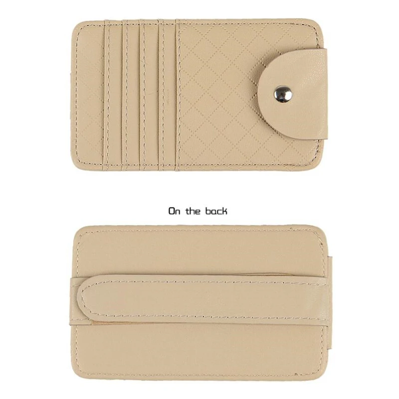 Auto Car Sun Visor Clip Point Pocket Organizer Pouch Bag for Sunglasses Credit Card Car Interior Storage Bag Car Accessories