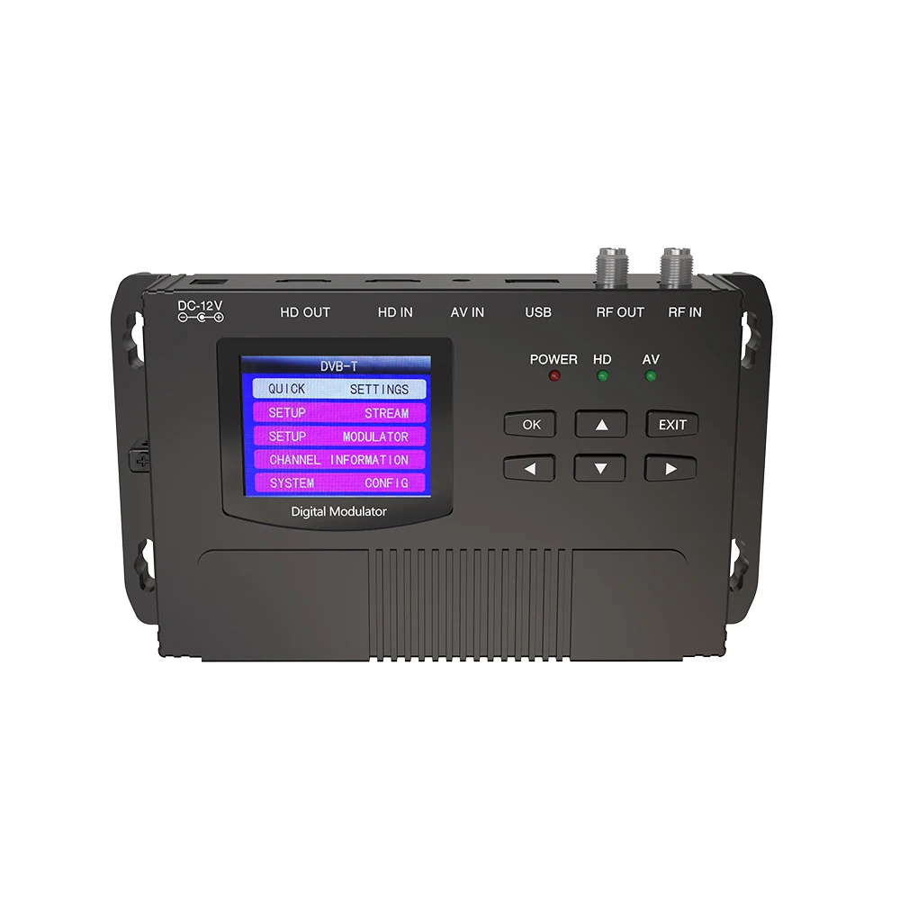 HF-Modulator, Audio-Video-High-Definition zu DVB-T, DVBC, ATSC-Encoder-Modulator Route ISDB-T MPEG4 Modulato