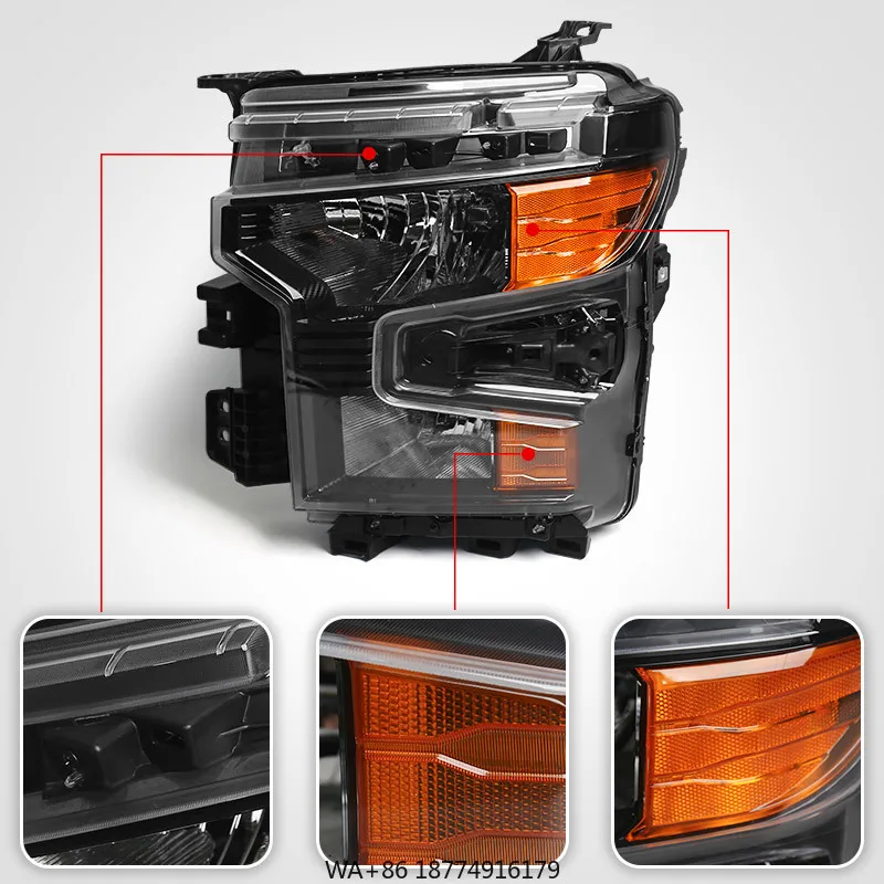 

Auto Parts Front Headlight Assembly Low Configuration Black Bezel Pair for 23SLD OEM 85543203 L 85543204 R Headlamp Replacements