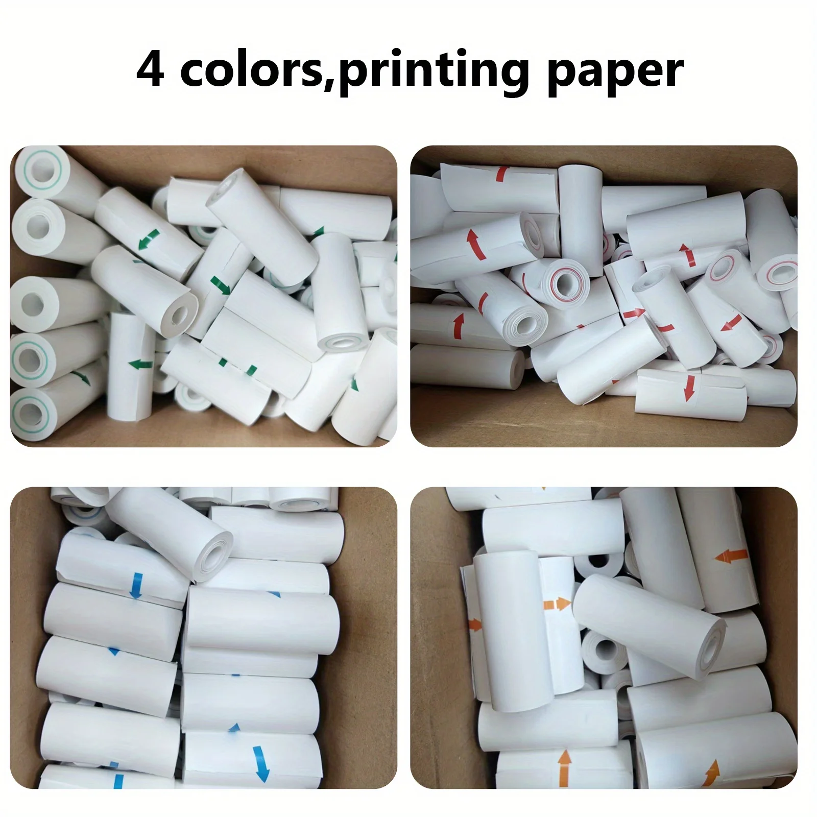 57x25mm Color Photo Thermal Paper Thermal Printing Compatible with Thermal Printers/Label Makers for Shipping Receipts Photos