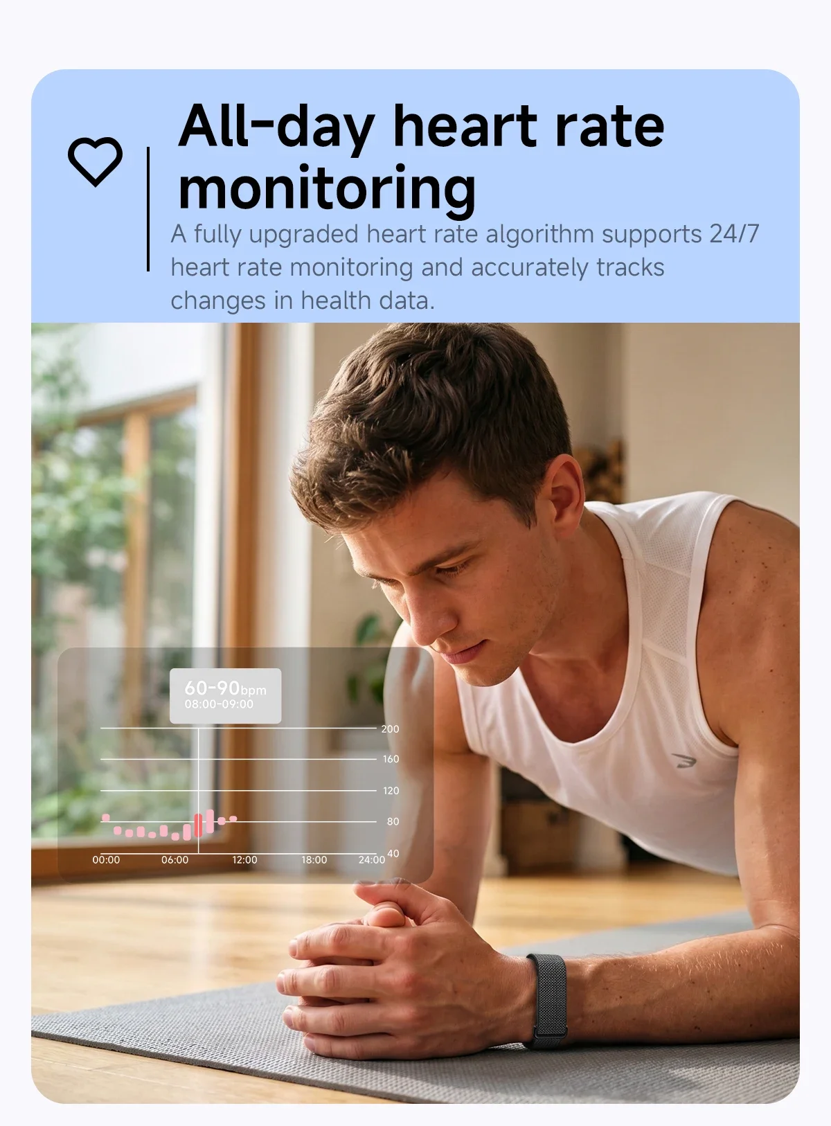 2026 Neues VWAR AIR Ultra Smart Band 20 Tage Akkulaufzeit 1ATM Wasserdicht 24/7 Herzfrequenz Stress Schlaf Fitness-Tracker Smart-Armband – Detail 9