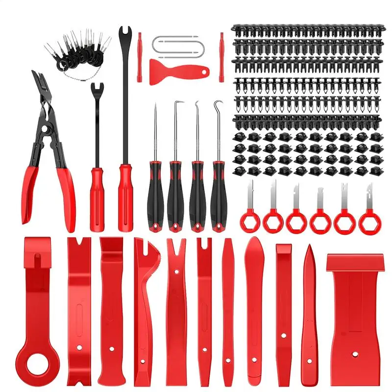 Pry Tool Kit Auto Remover Set 200 Pieces No-Scratch Trim Tools Small Fastener Automotive Pliers Interior Car Accessories For