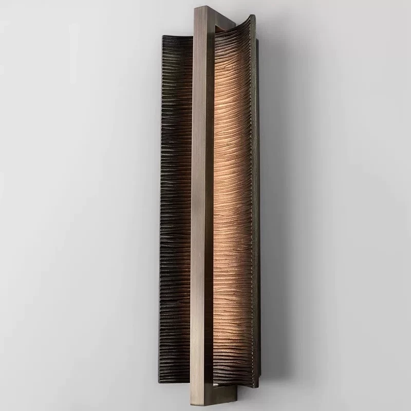 Vintage Bronze & Black Postmodern Wall Lamp Bedside Wall Lighting For Corridor Lobby Living Room Villa Hotel Hallway
