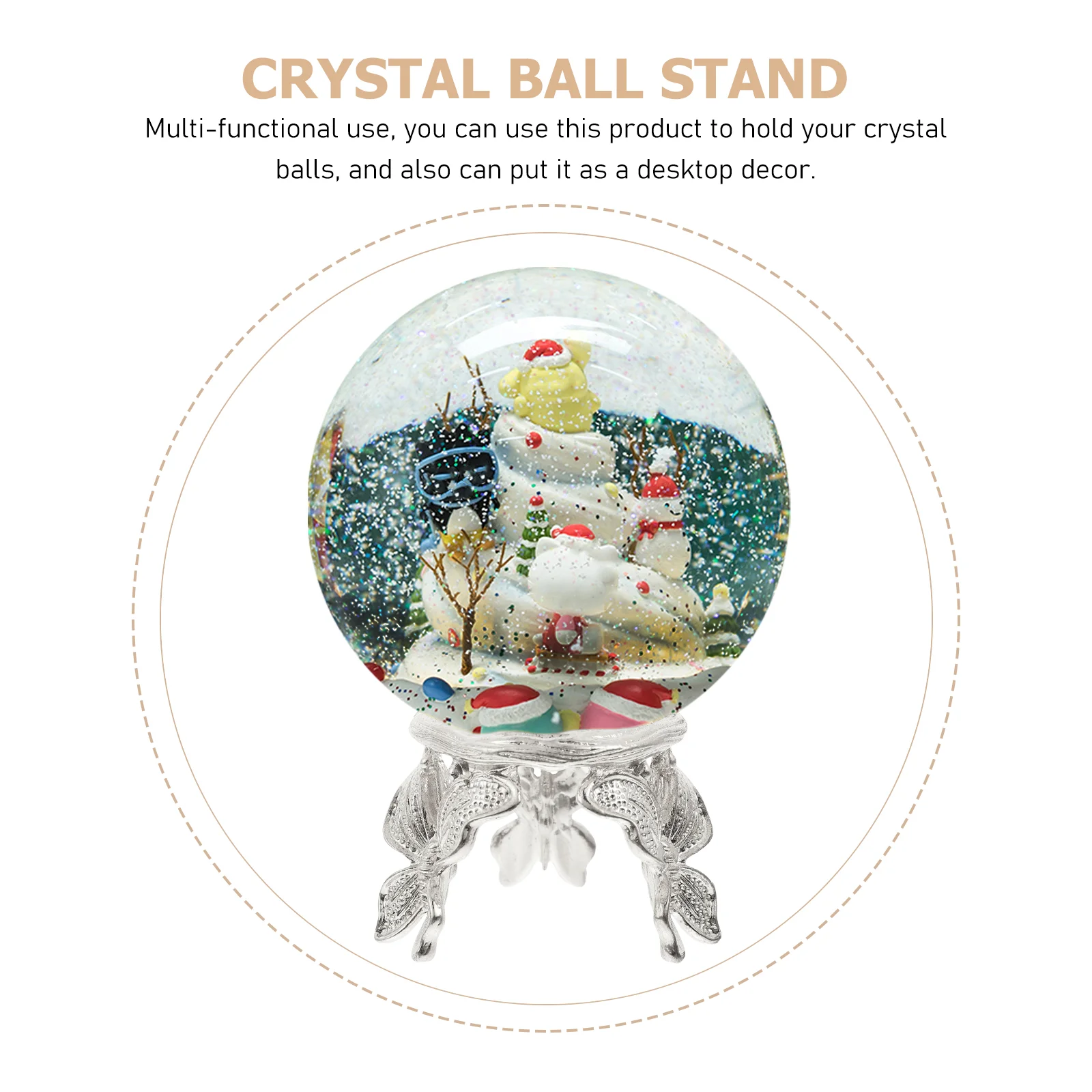 Crystal Ball Base Exquisite Metal Stand Desktop Display Holding Rack Balls Displaying Crafts Pedestal Plant Shelf