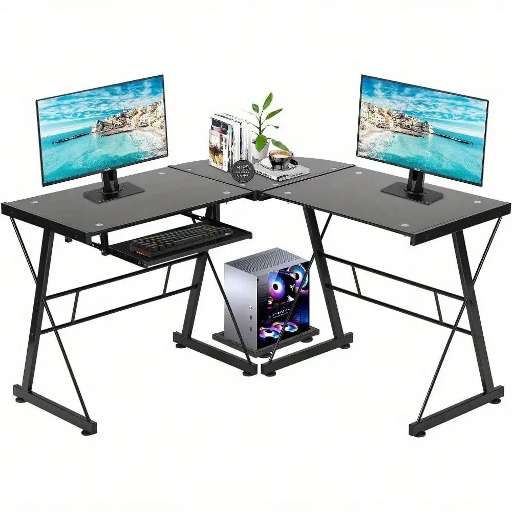 Computer Desk Gaming Desk L Shaped Corner Desk Home Office Writing Workstation