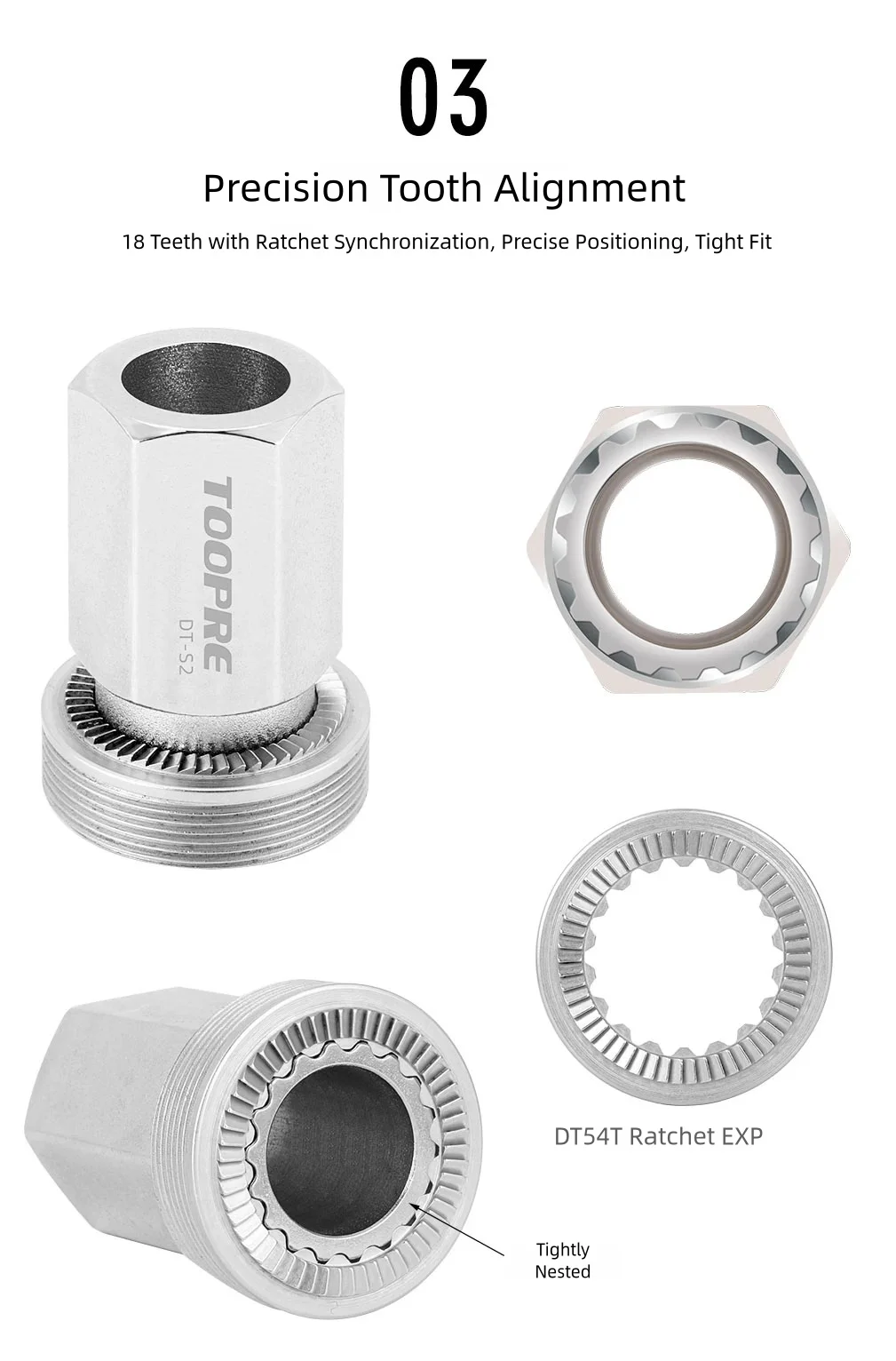 TOOPRE für DT Swiss EXP Ratsche Freilauf Reparaturwerkzeug Installation Entfernungswerkzeug für 240/180 DT Nabenradsatz Ersatzhülse – Detail 5