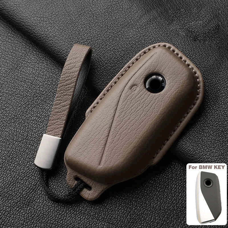 

For New BMW Key Fob Cover,Leather,sheepskin BMW key case 2023-2024 5/7 Series 740i 760i X1 X5 X6 X7 XM IX IX3 I5 I7 Accessories