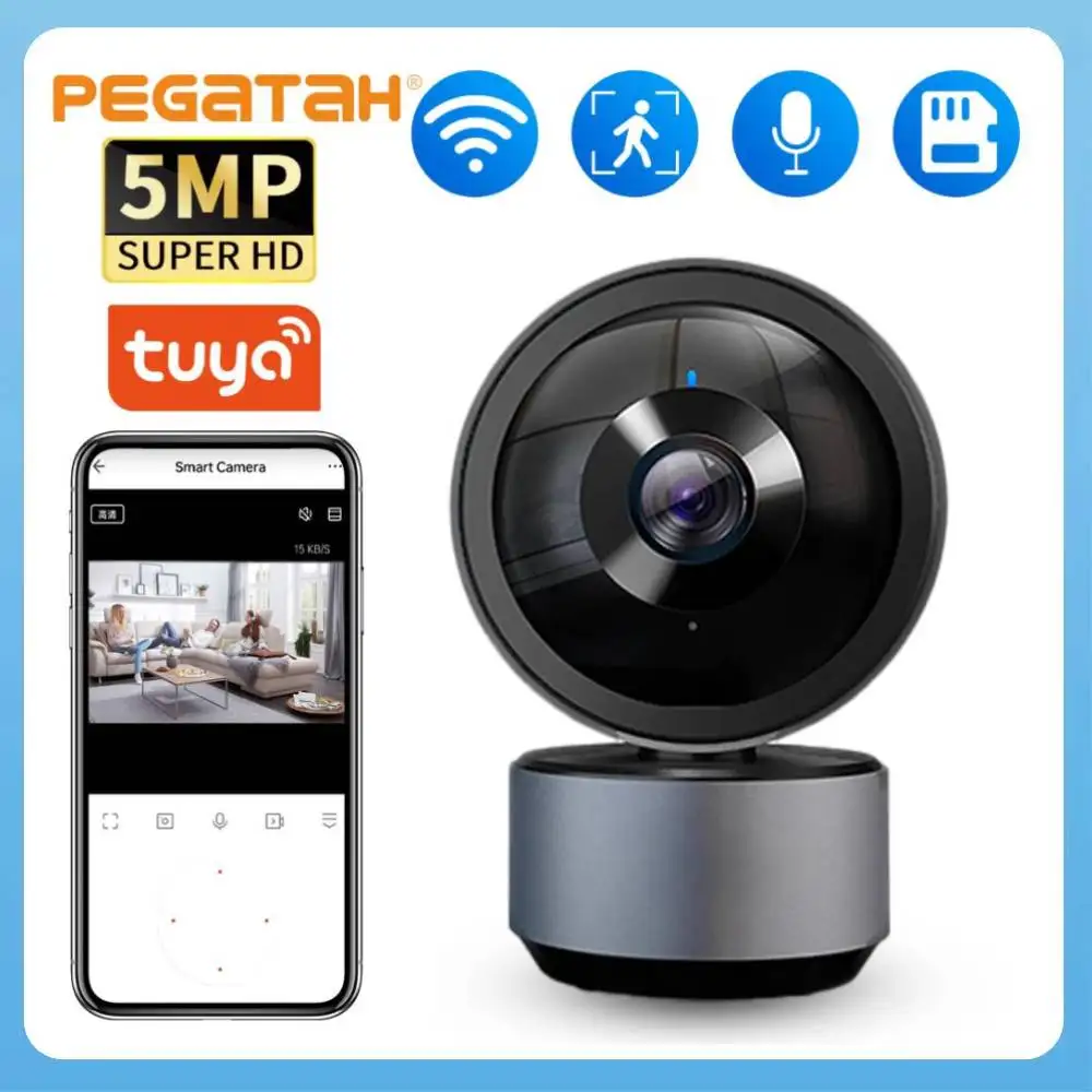 Tuya 5MP MINI Wifi Camera IP Camera Video Surveillance Cameras HD Night VIsion Two Way Audio Auto Tracking Cloud Smart Home Cam