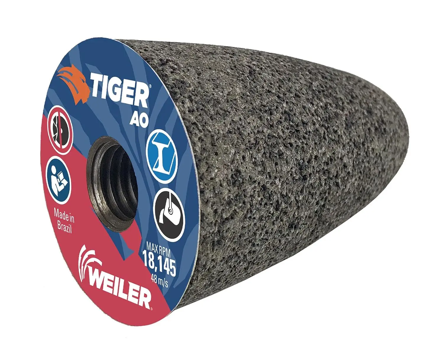 

68310 TIGER AO TYPE 16 Round Tip Portable Grinding Cone, A24-R, 2" X 3" X 5/8-11 (Pack of 12)