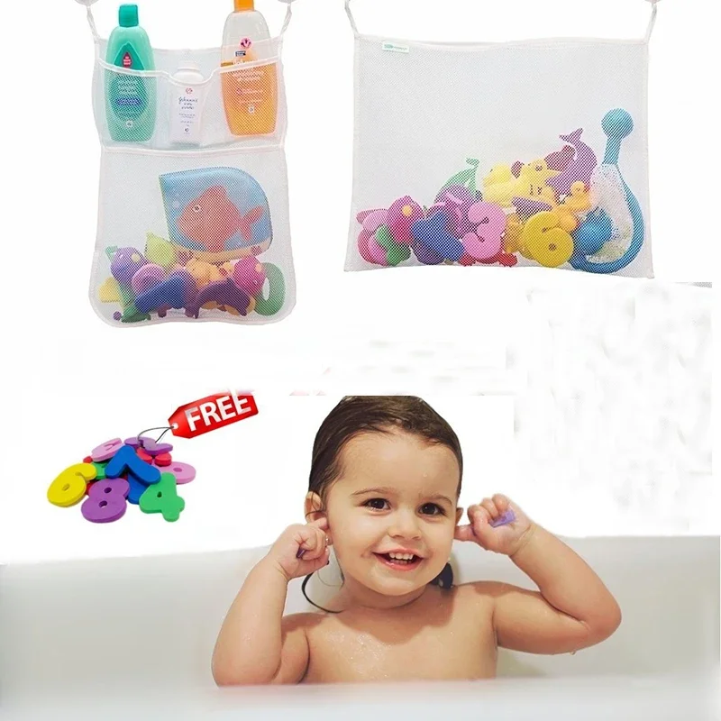 Baby Bad Speelgoed Gaas Tas Bad Pop Organizer Zuig Badkamer Speelgoed Spullen Net Baby Kids Badkuip Speelgoedtas Kids