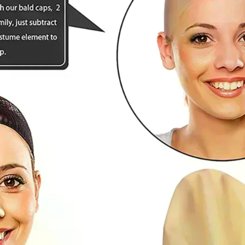 

1pcs Fake scalp Funny Latex Skin Fake Bald Head Unisex Fancy Film Party Wig Cap Latex Mask Hat