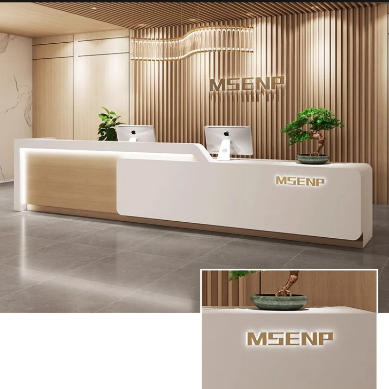 Meja Kasir Modern Kelas Atas Bergaya Cina untuk Lobi Hotel, Meja Resepsionis, Furnitur Cajero JT40C