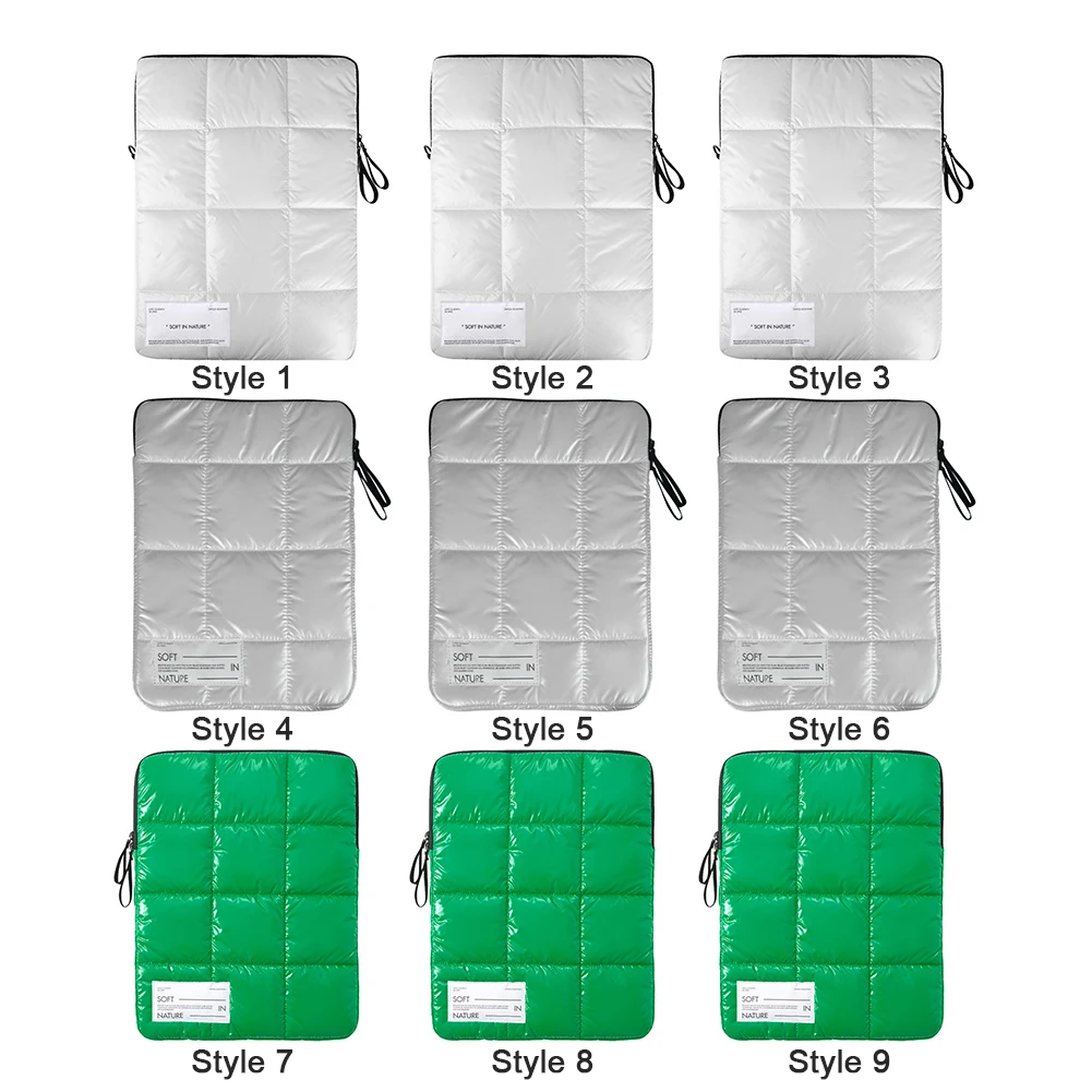 Laptop Carrying Case Cute Puffy Laptop Sleeve for Women and Men Quilted Computer Sleeve Compatible with 11-15inch Notebook