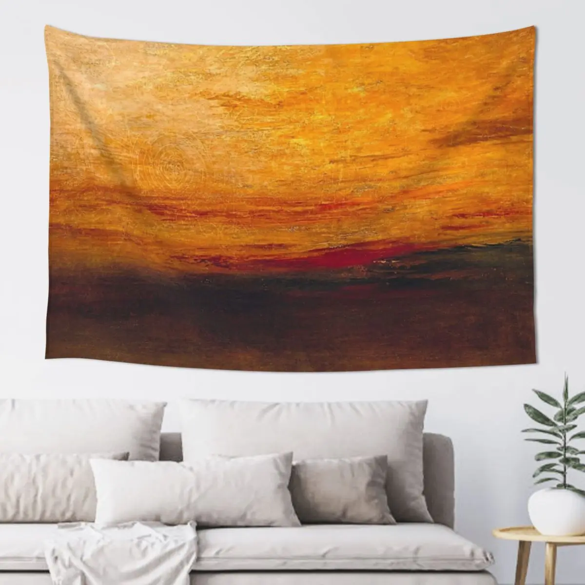 

William Turner - Sunset Tapestry Aesthetic Room Decor Korean Home Decor Accessories Decoration Wall Decor For Room Tapestry