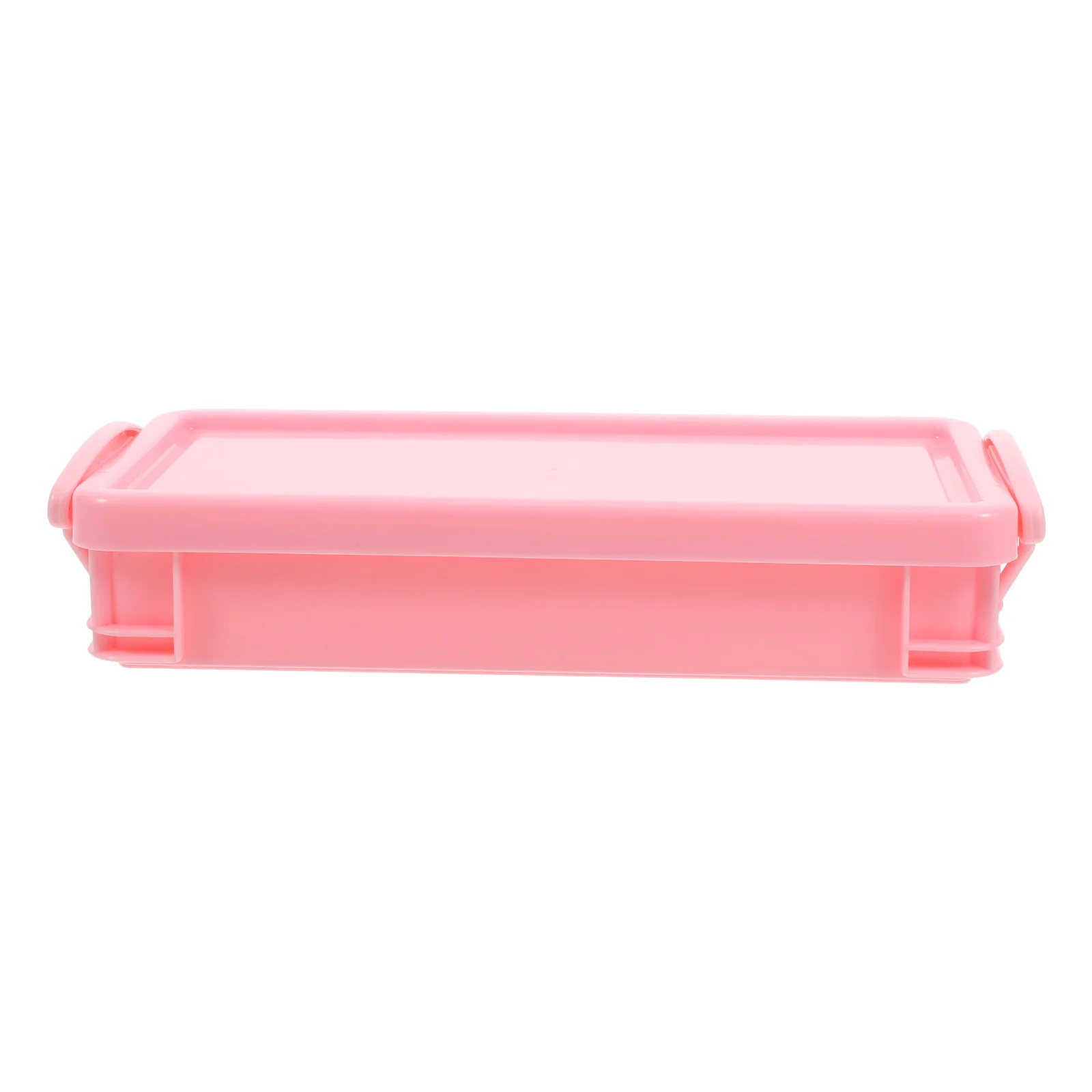 

Pencil Box Large Capacity Stackable Crayon Container Kids Pink Hard Case Marker Storage Plastic Desk School Supplies