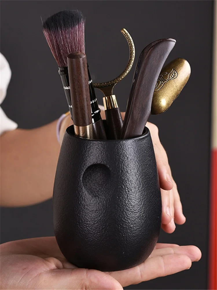 

Chinese Sle Tea Ceremony Six Gentlemen Set Tea Needle Tea Leaves Brewing Accories Storage Jar Desktop Vintage Handmade