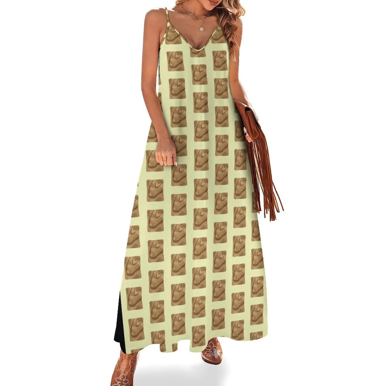 

The Breakfast Selection - Cinnamon Swirl Crunch Sleeveless Long Dress summer dress woman 2025 women's summer clothing 2025 Dress