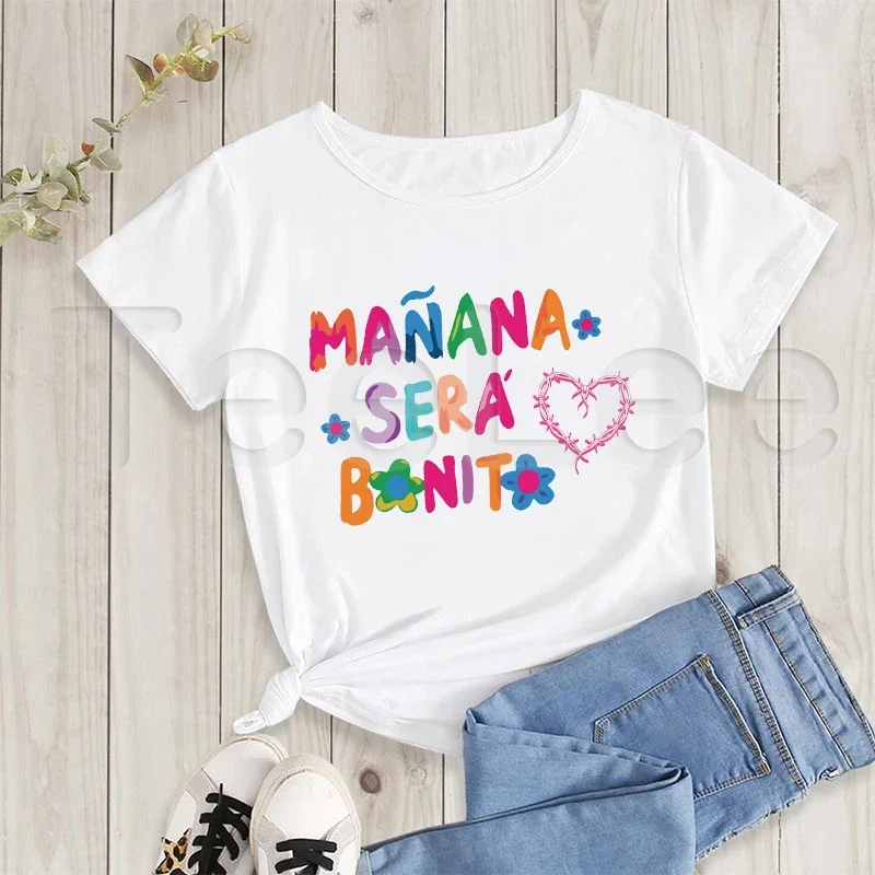 Karol G Manana Sera Bonito T Shirt Women Print Tomorrow Will Be Nice Graphic T Shirts Funny KarolG Tee Shirt Sirena Cute Clothes