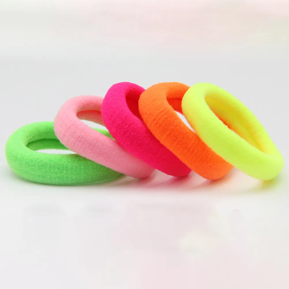 

200Pcs Candy Color Hair Ties Metal Free High Elastic Ponytail Holders for All Hair Types Curly Long Short DIY Styling Workout