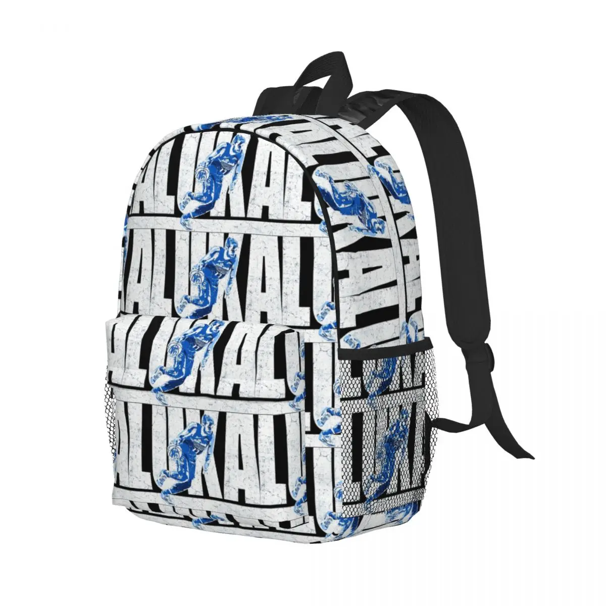 

Luka Doncic Distressed Logo Design With Silhouette Backpack BookBag Children School Bag Computer Shoulder Bags for Men Women