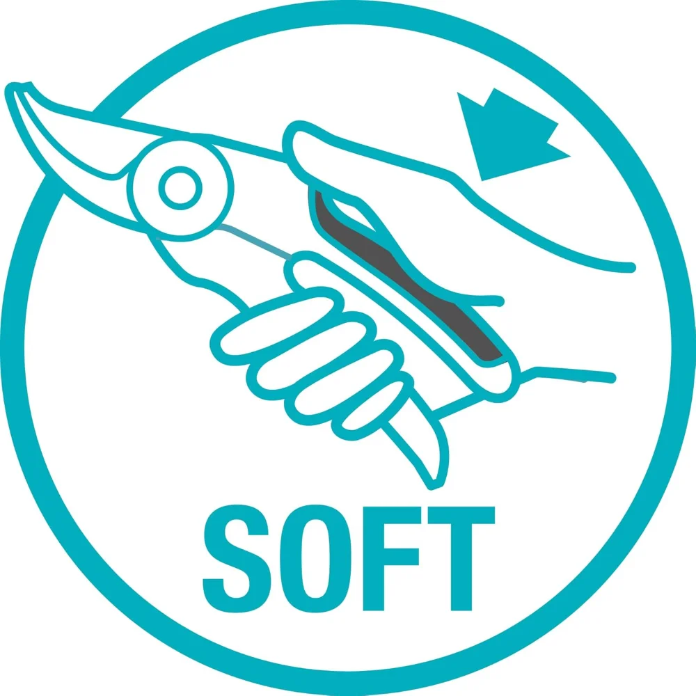 Podadora para plantas con corte Bypass - Máx. Diámetro de corte 1", resorte integrado, hoja superior antiadherente - Fabricado en Alemania